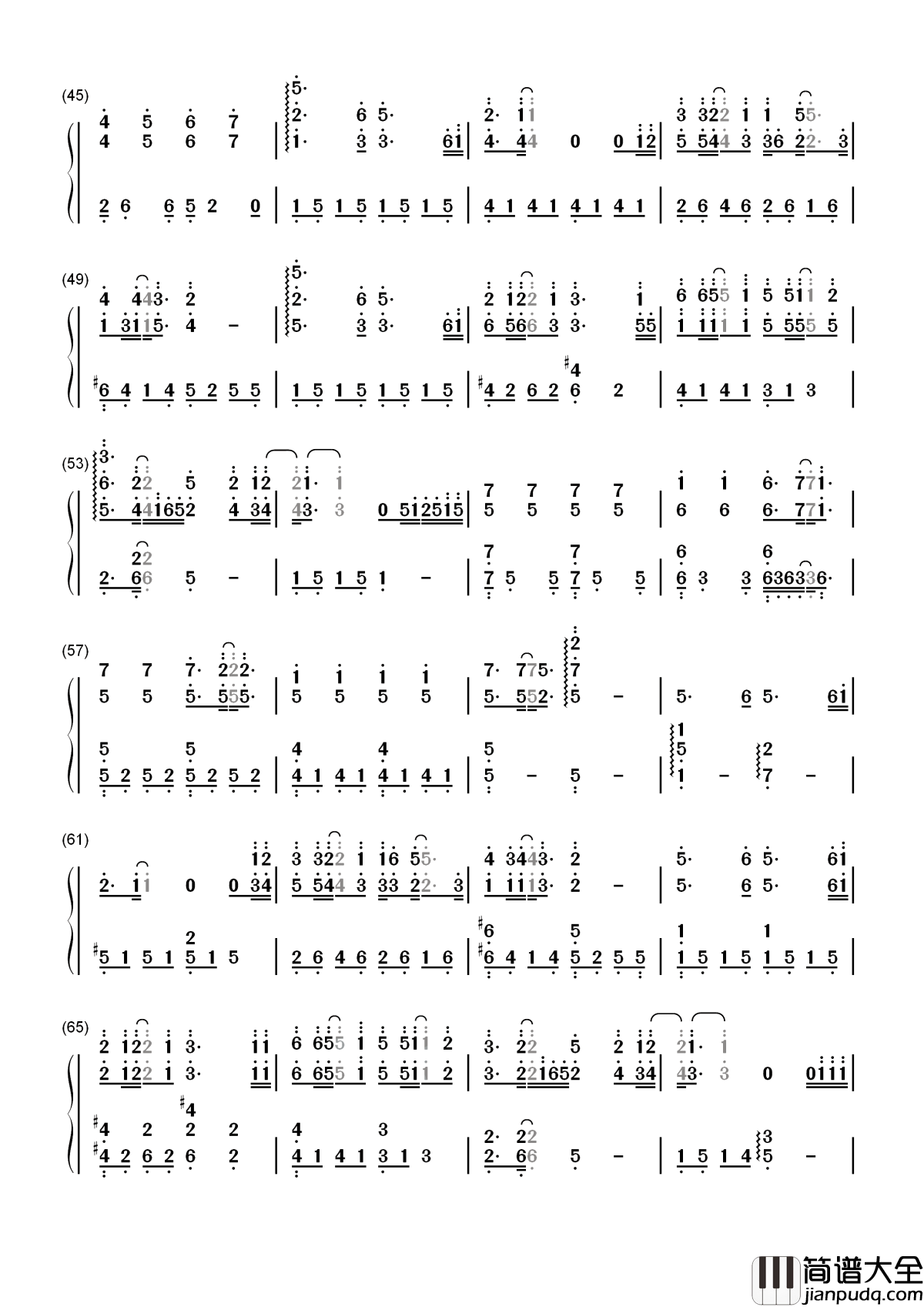 My_Sunshine简谱__张杰___答应我哪天走失了人海，一定站在最显眼路牌，等着我，一定会来