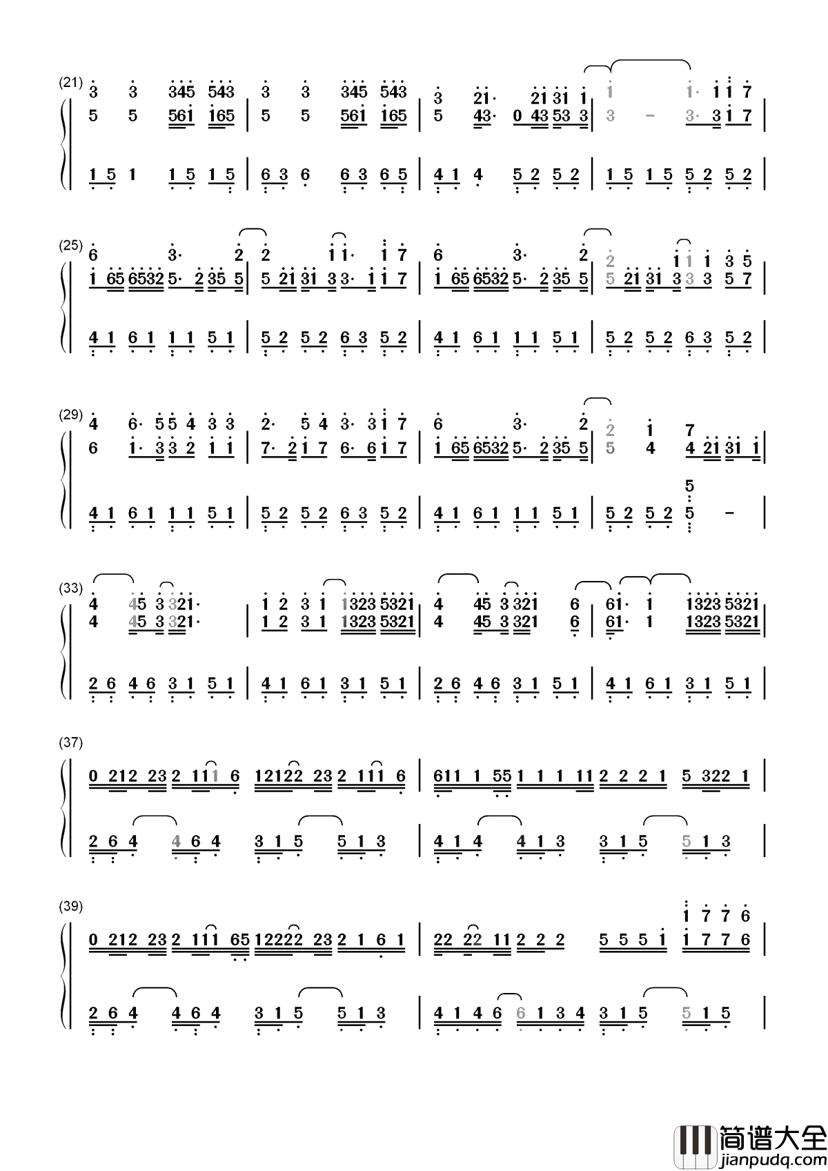 一百万个可能简谱_克丽丝叮_用中文完美诠释人生