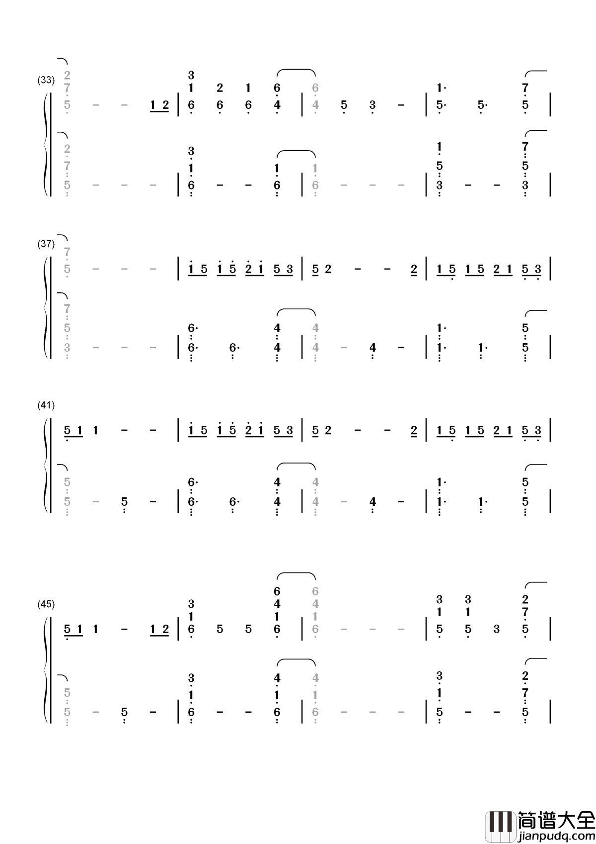 Everglow简谱__Coldplay__为何美好总是难留为何时光不能慢一些走