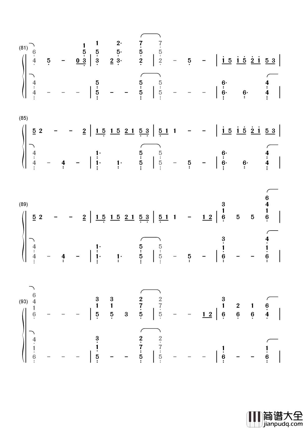 Everglow简谱__Coldplay__为何美好总是难留为何时光不能慢一些走