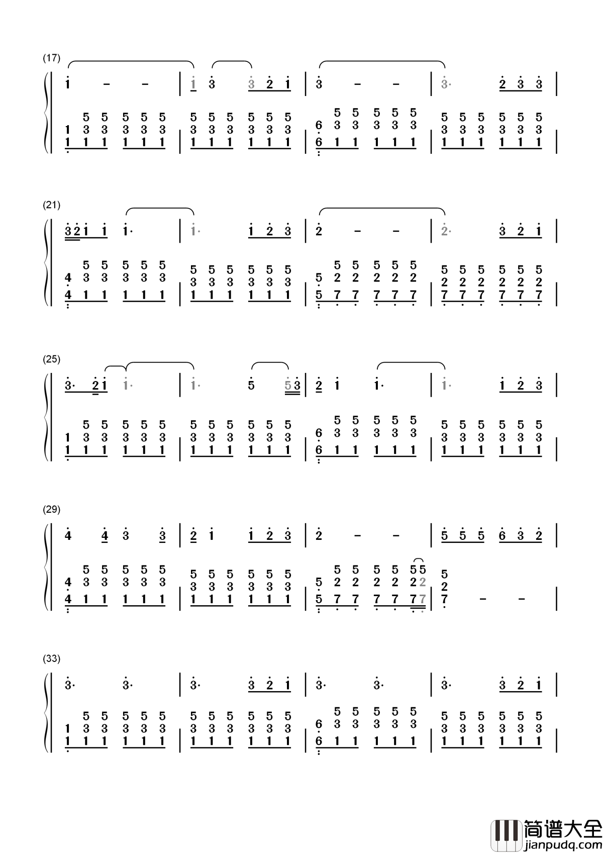 Perfect简谱__Ed_Sheeran__致纯真爱情，愿你被世界温柔相待