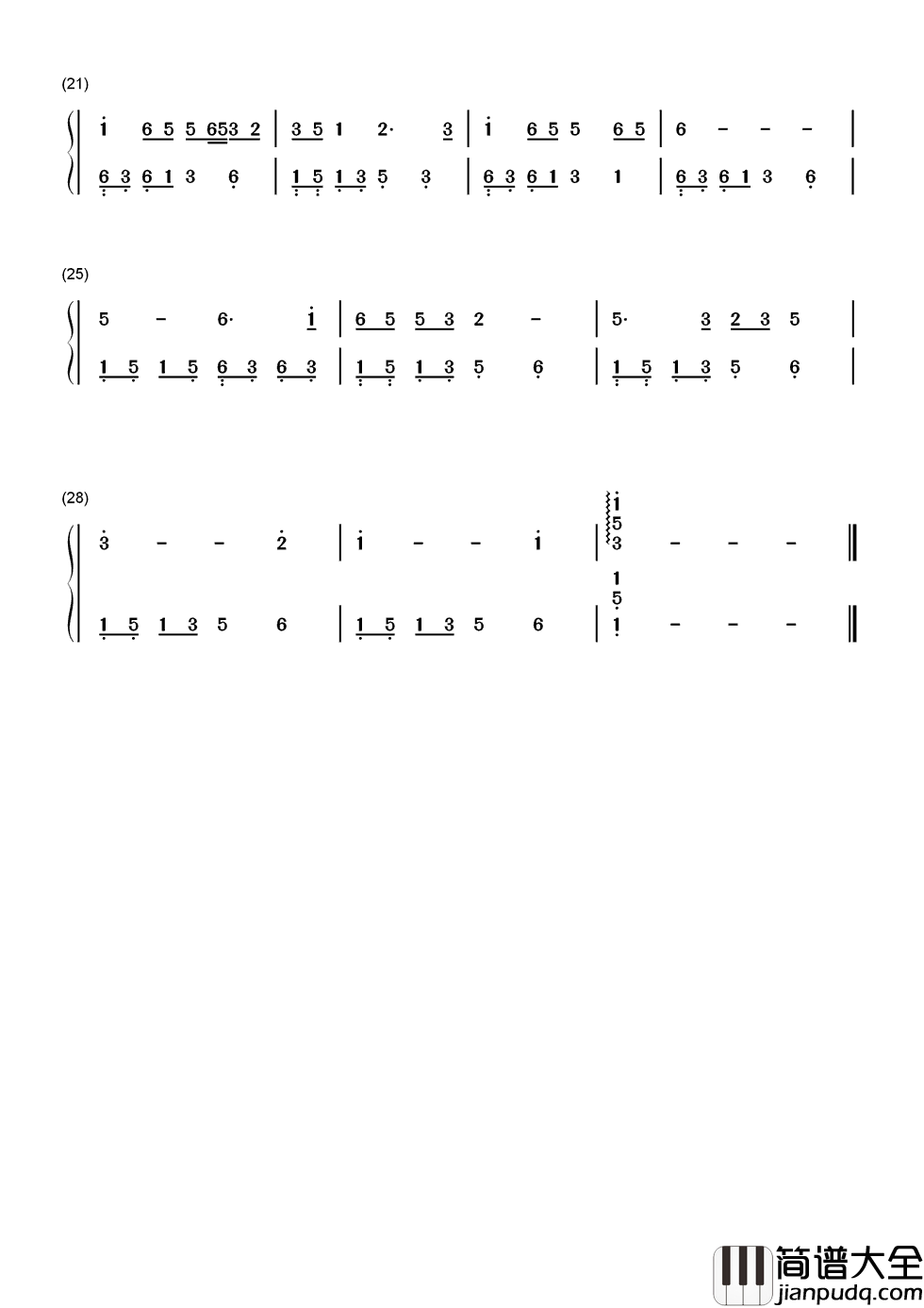 月圆花好简谱__周璇_双双对对_恩恩爱爱，柔情蜜意满人间