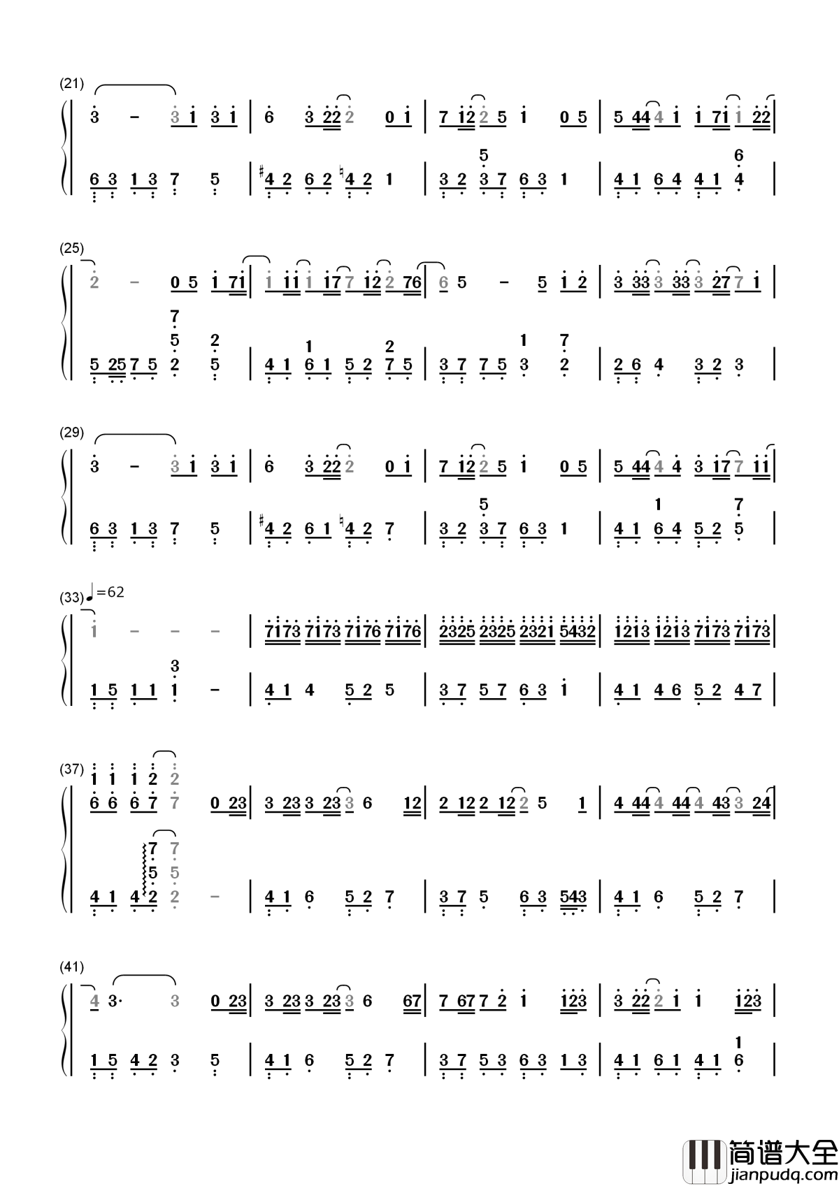 说了再见简谱__周杰伦__爱上你，是一件幸事，即使说了再见未能虎口脱险