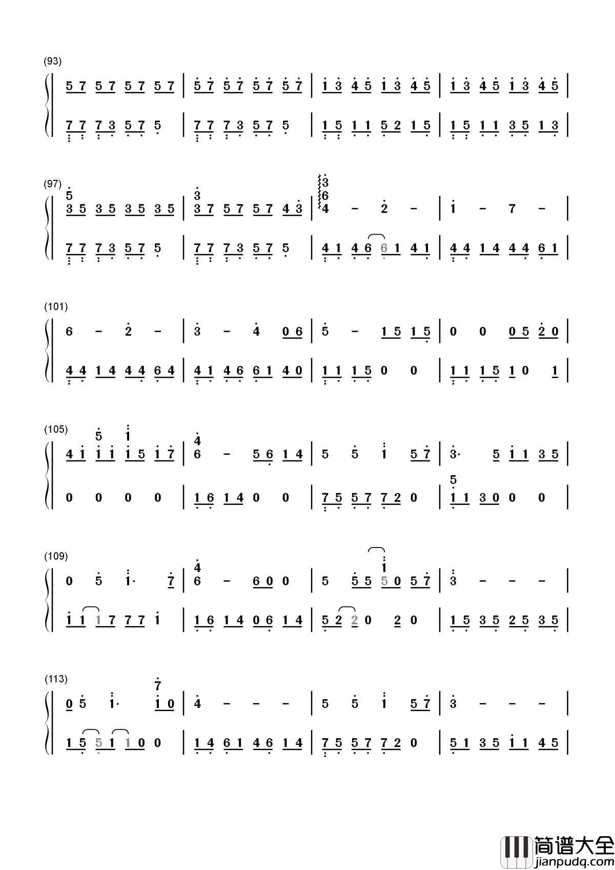 We_Had_Today简谱__Rachel_Portman__明天发生什么无所谓，最主要的是，我们今天正相爱就好了。