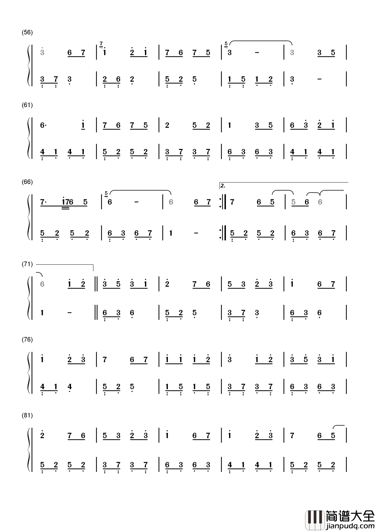 恋人心简谱__魏新雨__半颗恋人心，遇一人完整