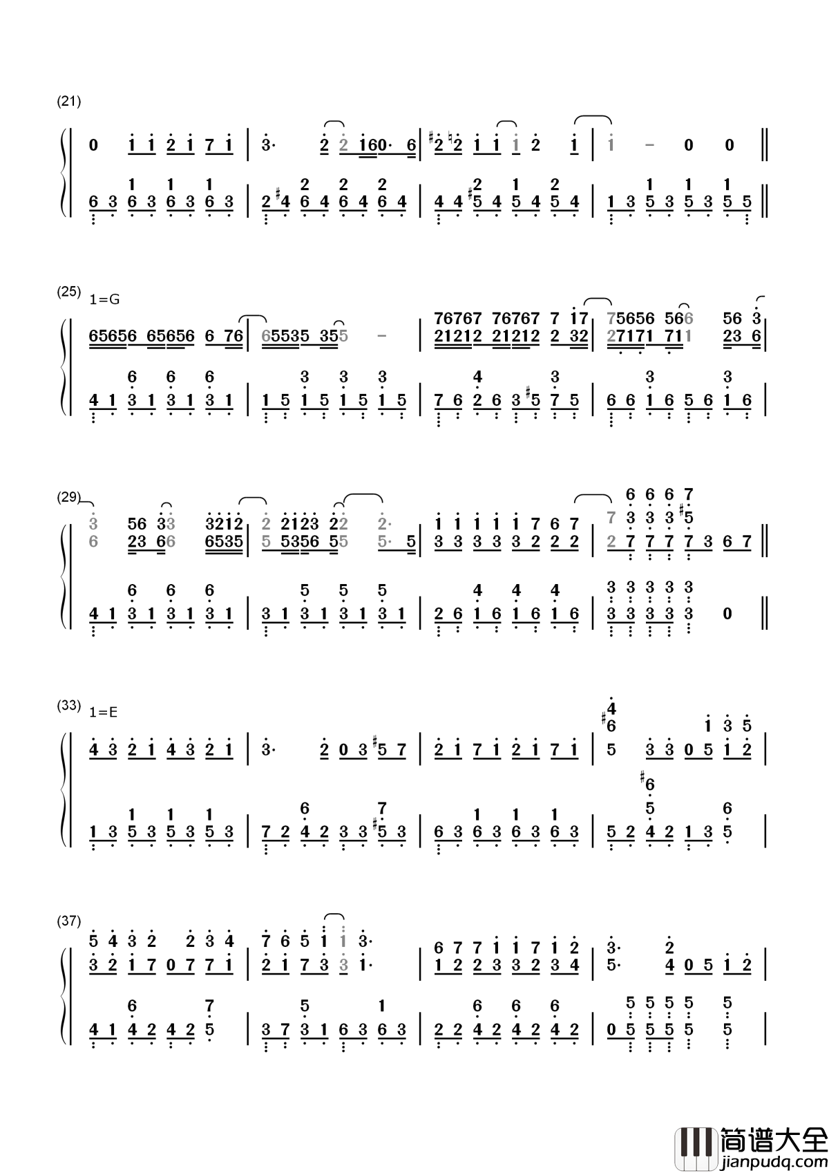 不该简谱__周杰伦/张惠妹__幻城主题曲，你依旧住在我的回忆里不出来