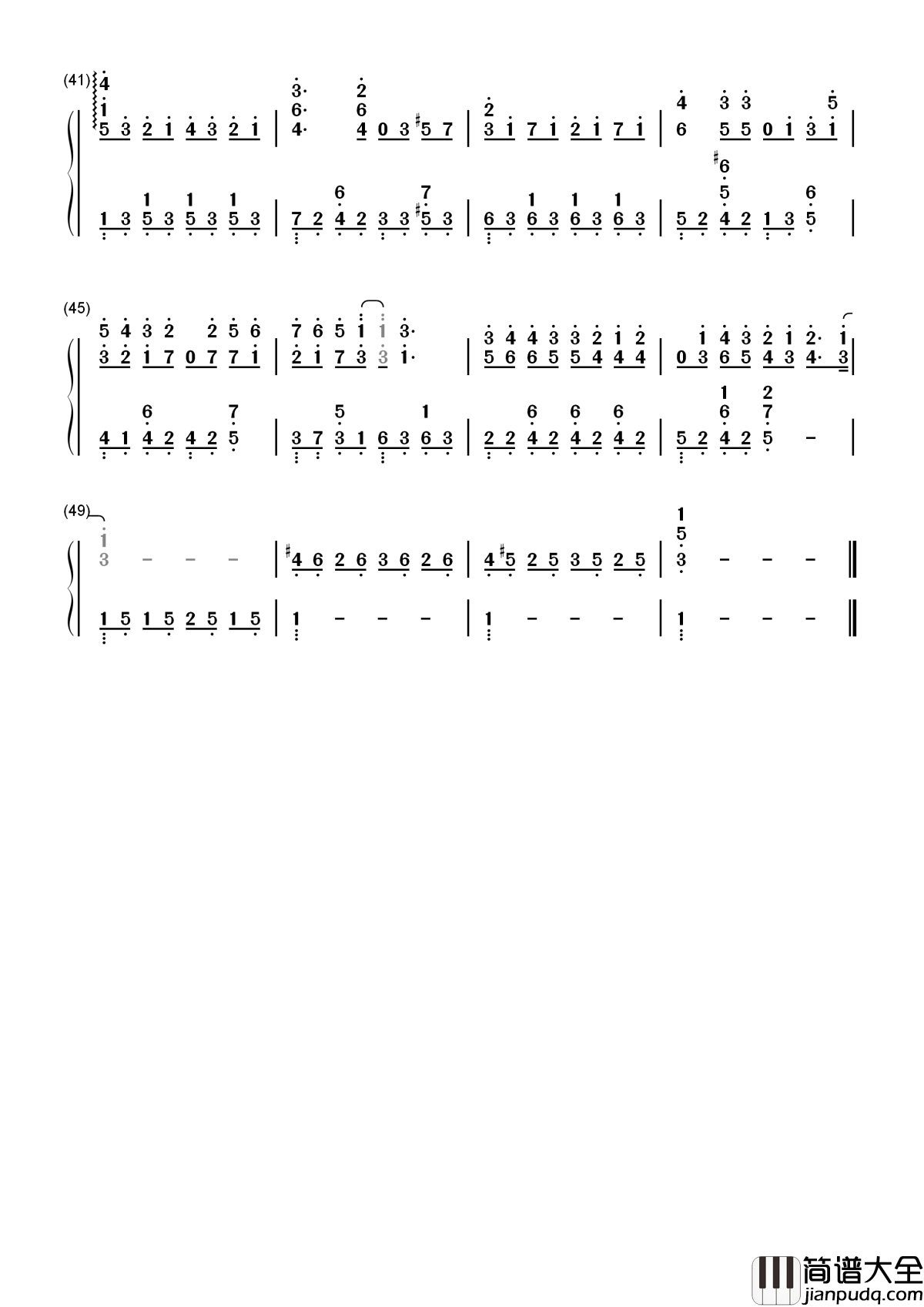 不该简谱__周杰伦/张惠妹__幻城主题曲，你依旧住在我的回忆里不出来