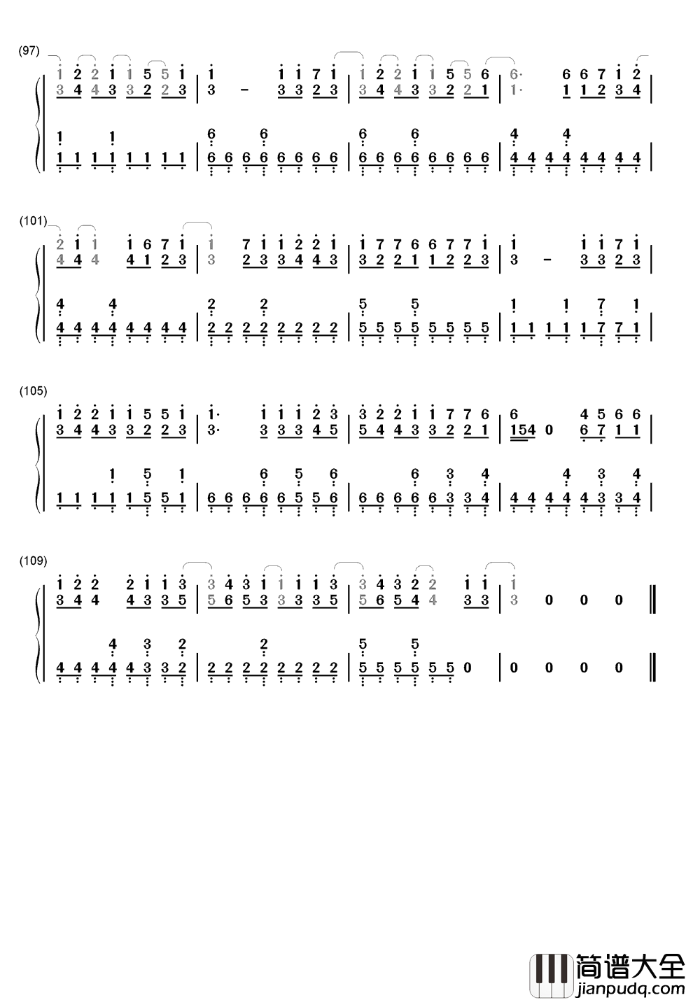 彼得潘简谱__EXO__十二辉煌_九锥盛世