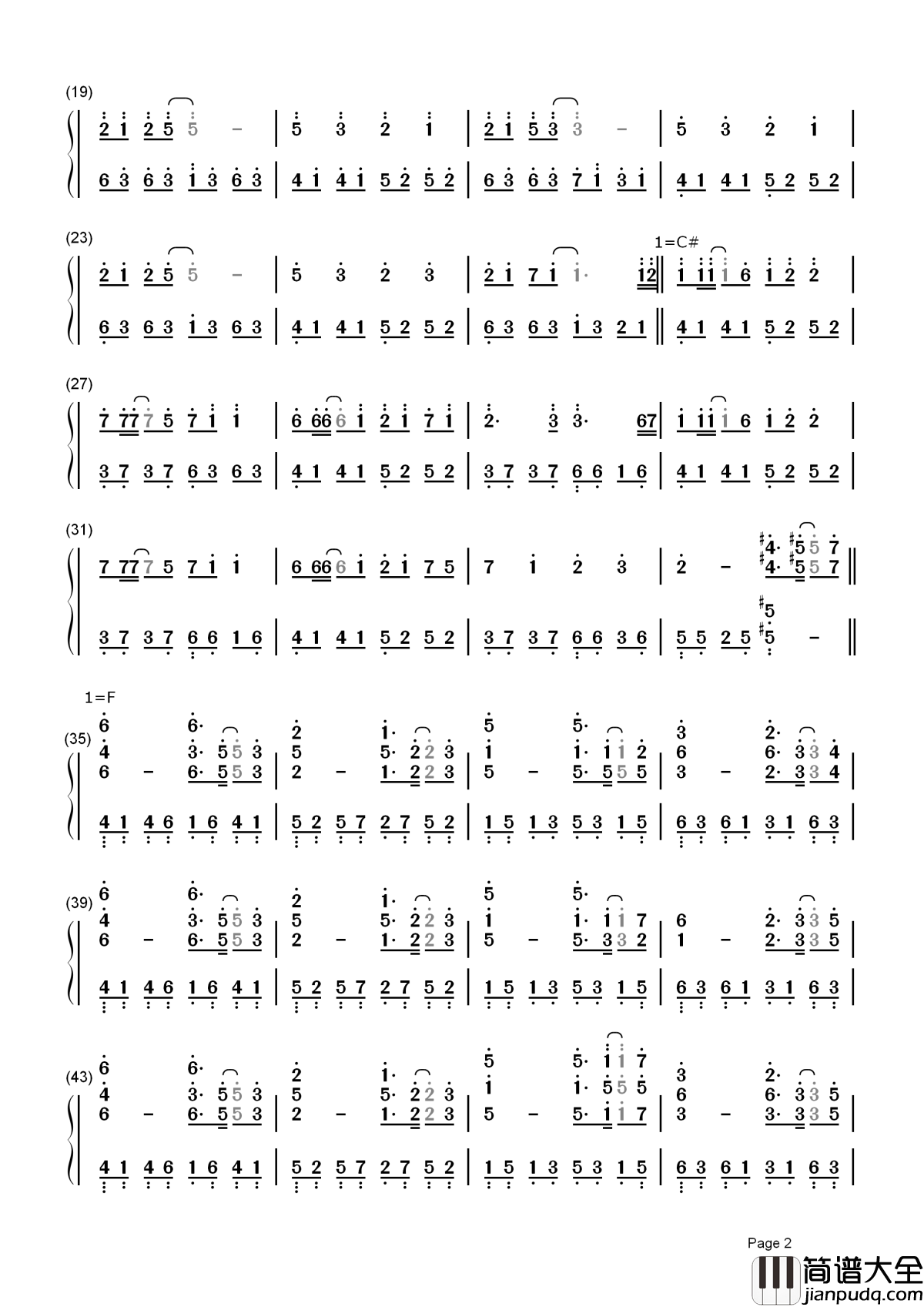 白石溪简谱__乐正绫_洛天依_九霄一曲人间白首，隔世相问忆否忆否