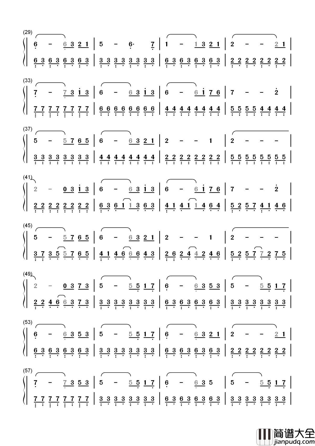 Here_We_Are_Again简谱_喜剧之王插曲，从此山水再相逢