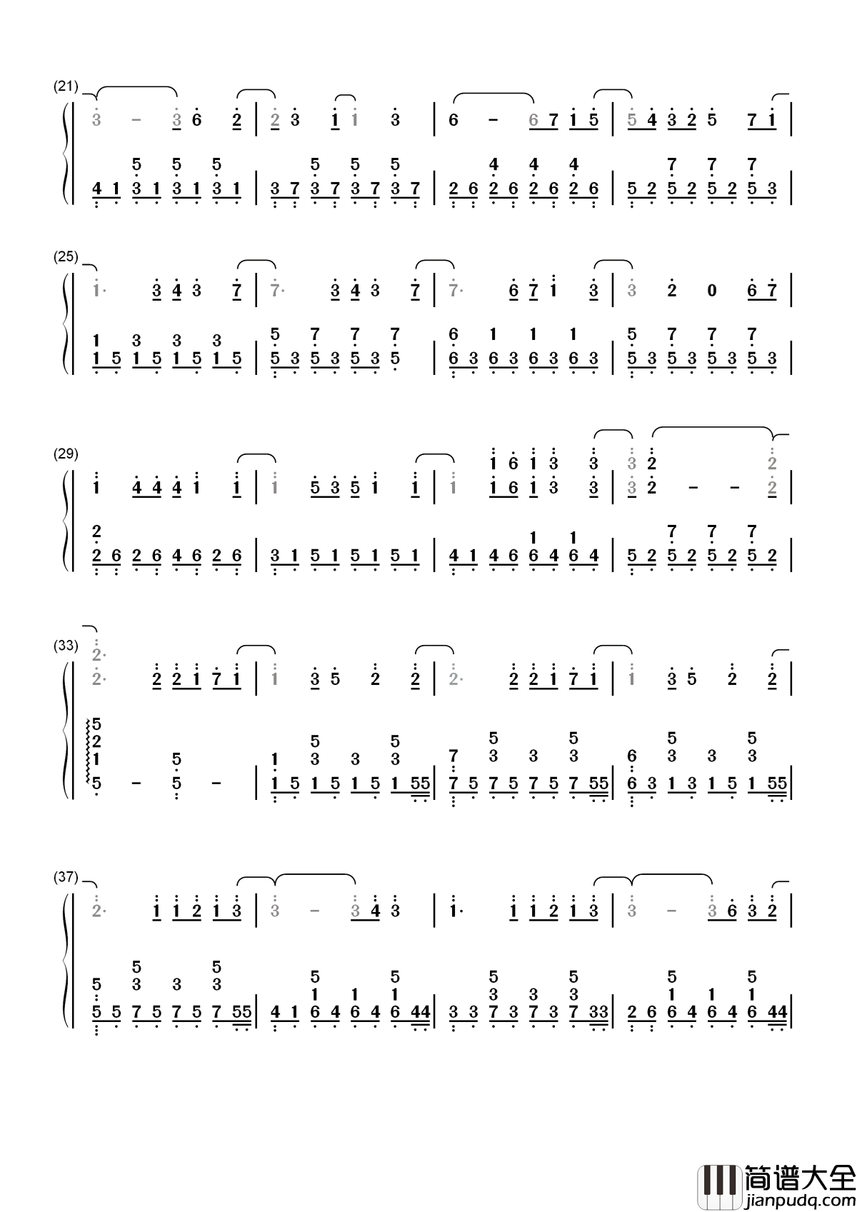 听见下雨的声简谱__周杰伦__最美的不是下雨天，是曾与你躲过雨的屋檐