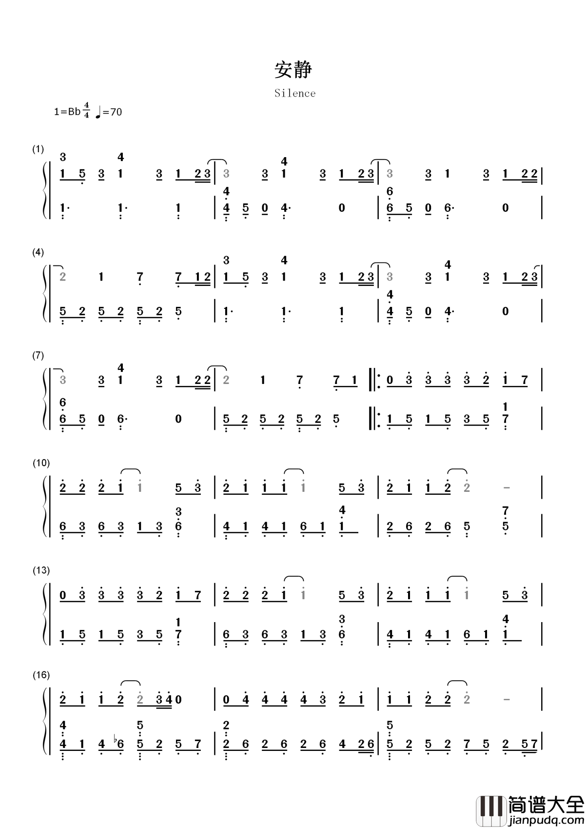 安静简谱_周杰伦_这首苦情歌，唱碎了多少情窦初开的男女心