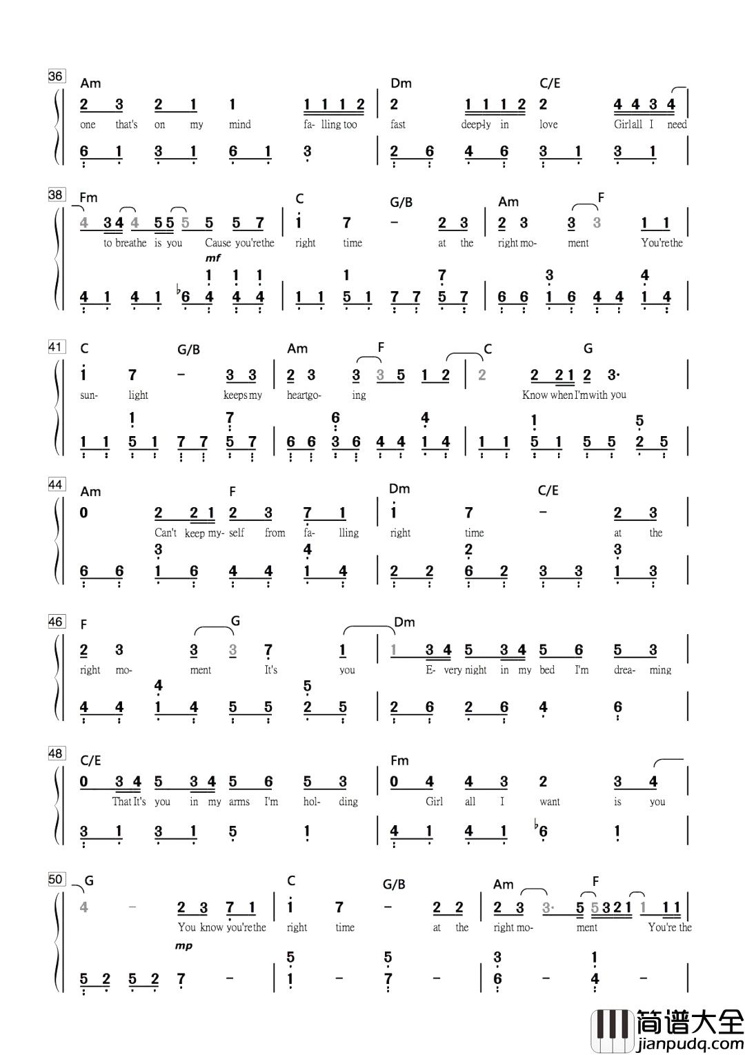 It's_You简谱_刘宪华_当你沉睡时：脑洞大开，请谨慎入坑