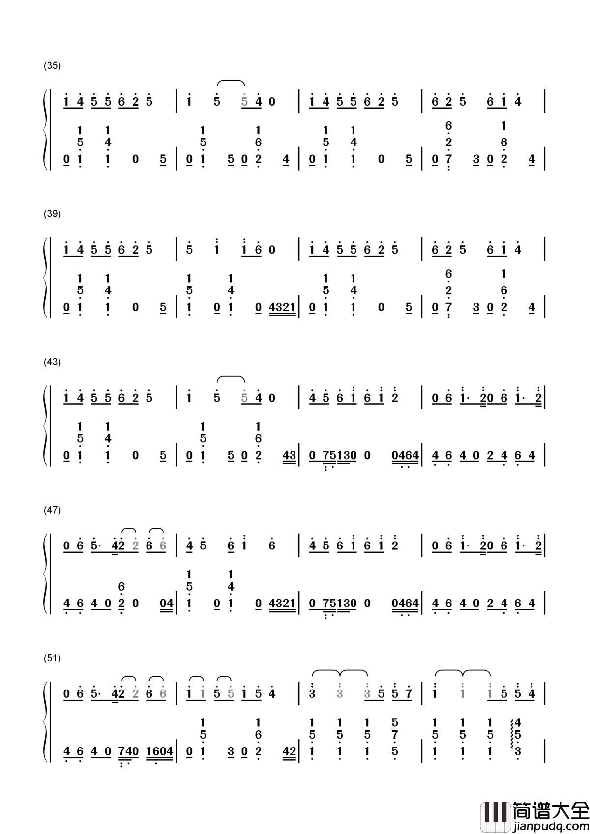 年轮简谱__张碧晨__用十年深情，望穿秋水