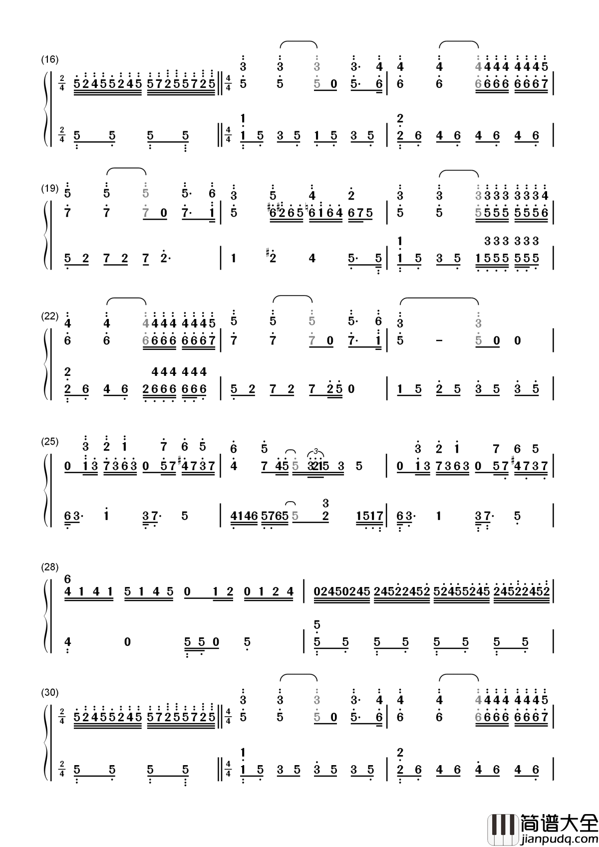 水边的阿狄丽娜简谱_Richard_Clayderman_沁人心脾的美妙旋律，唯美浪漫