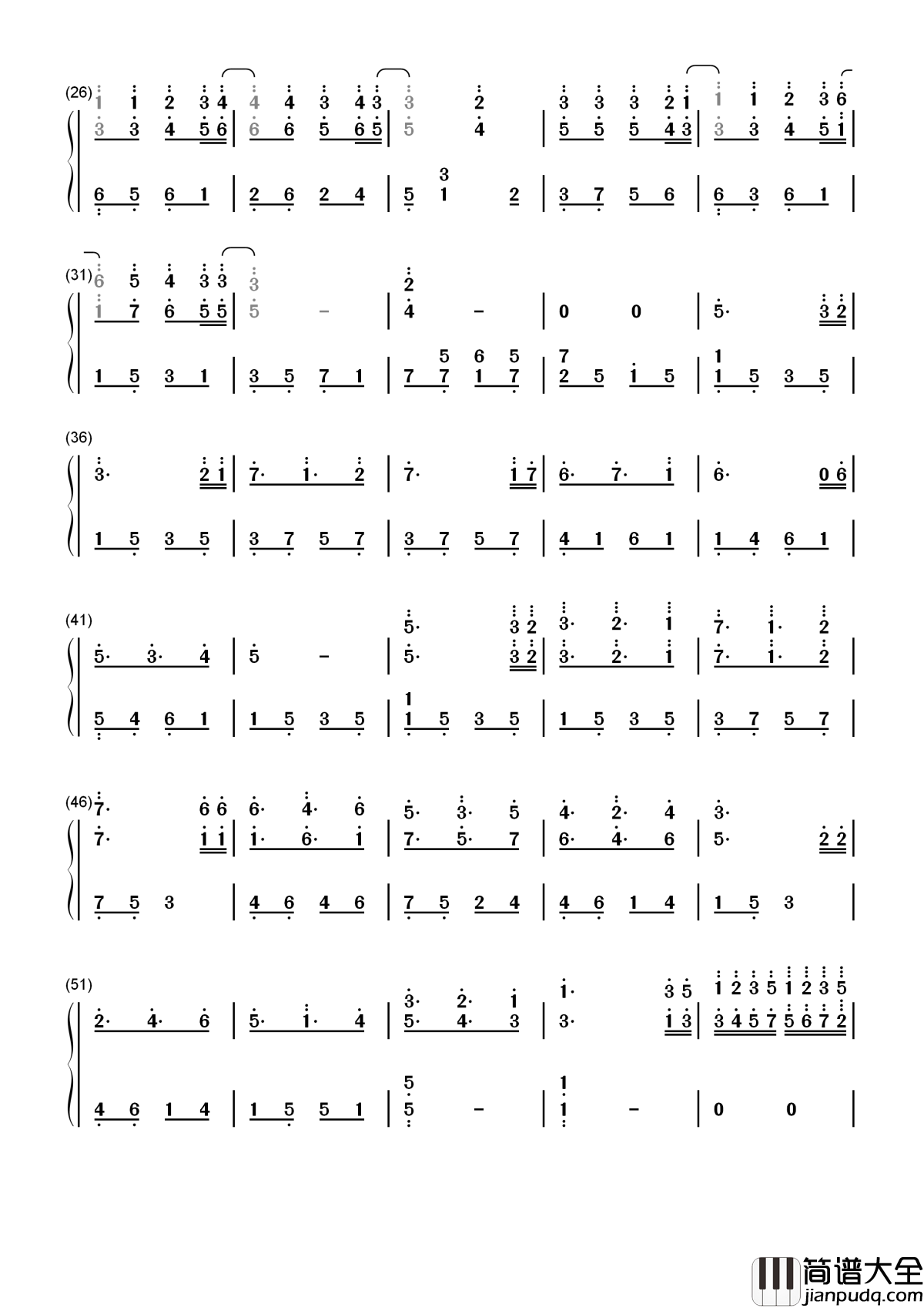 星星小夜曲简谱__再现星星漫天的浪漫，让旋律优美的轻音乐伴您入眠