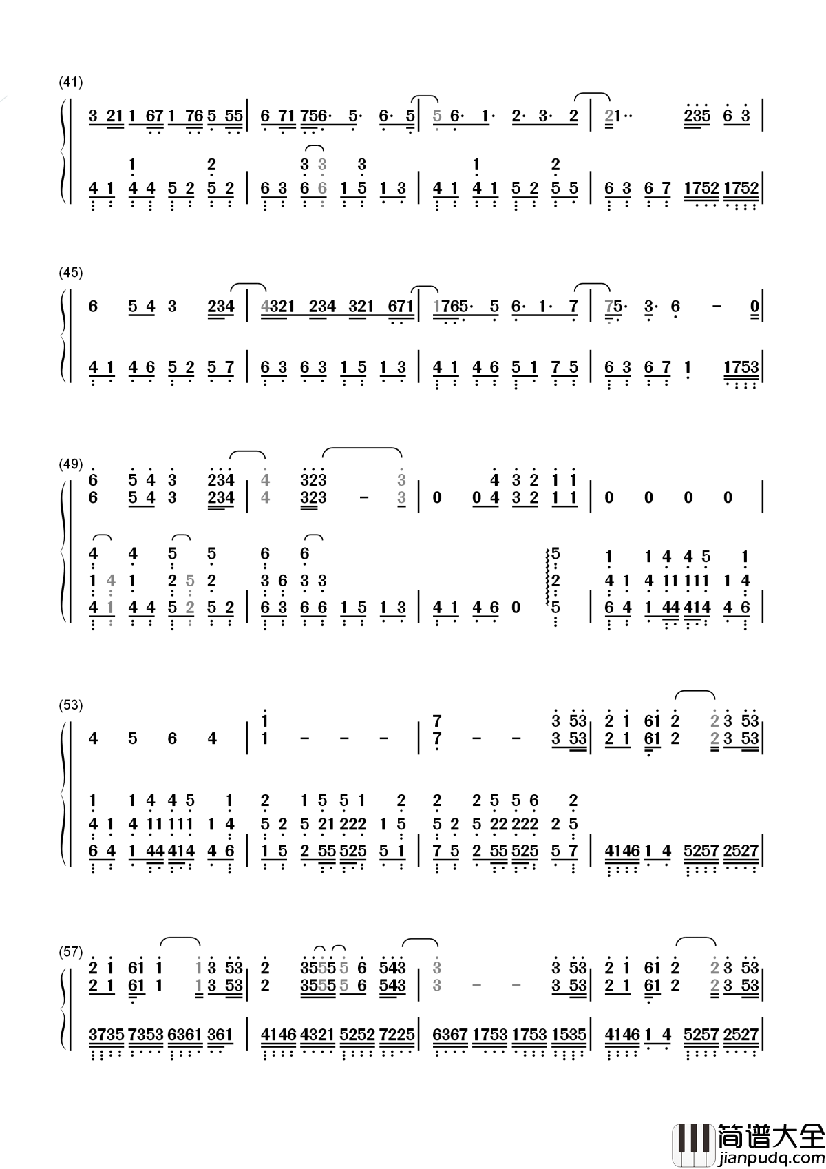 打上花火简谱_米津玄师/DAOKO_一切都是最美好的安排