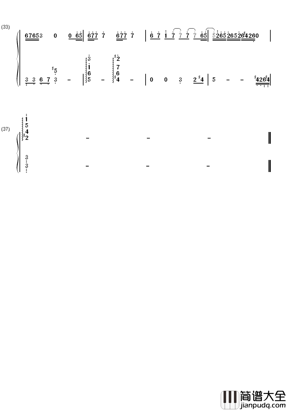 剑伤简谱_李易峰_任凭时间染白你的发