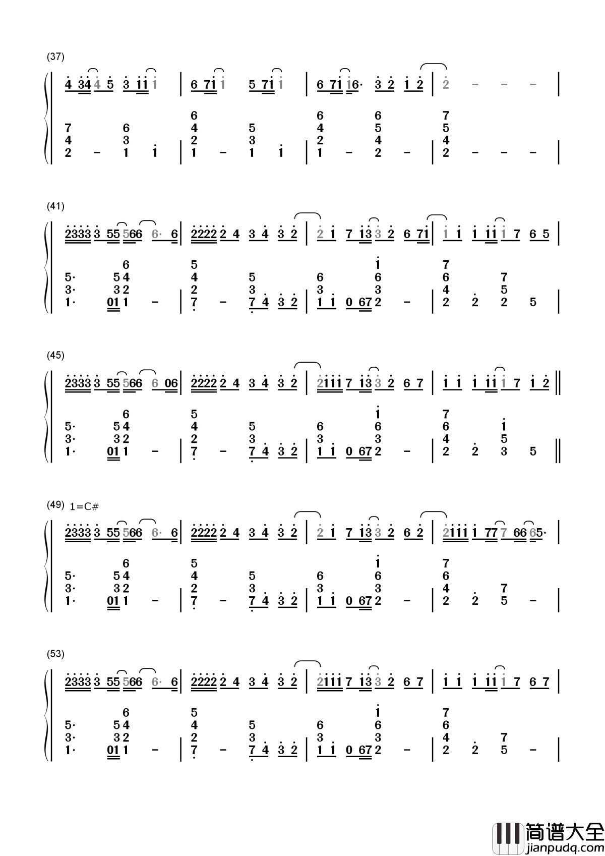 Nothing's_Gonna_Change_My_Love_for_You简谱_____George_Benson_____电影廊桥遗梦主题曲__，感人至深的经典英文情歌