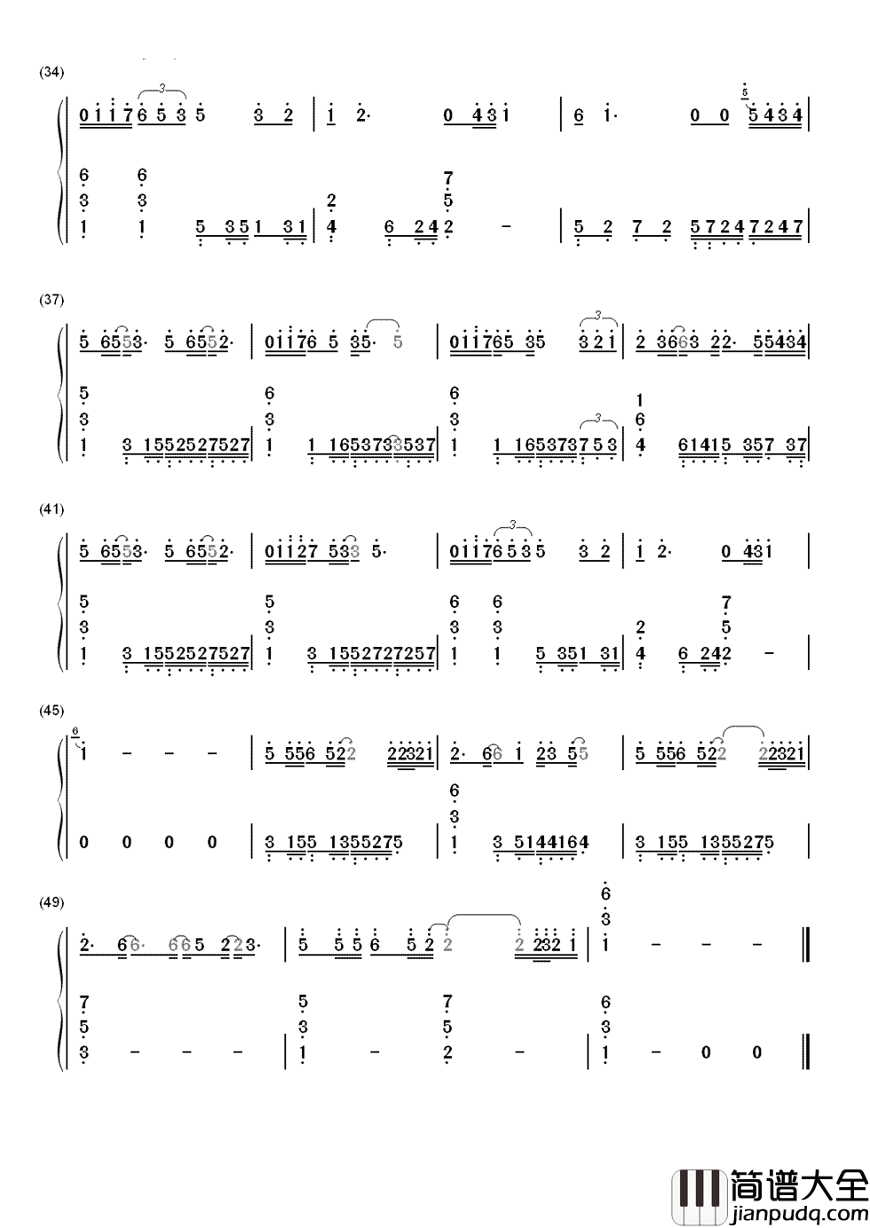 开始懂了简谱_孙燕姿_用心酸微笑去原谅了