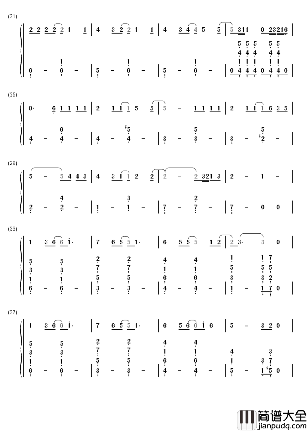 心跳简谱__王力宏你的温柔如此靠近带走我的心跳