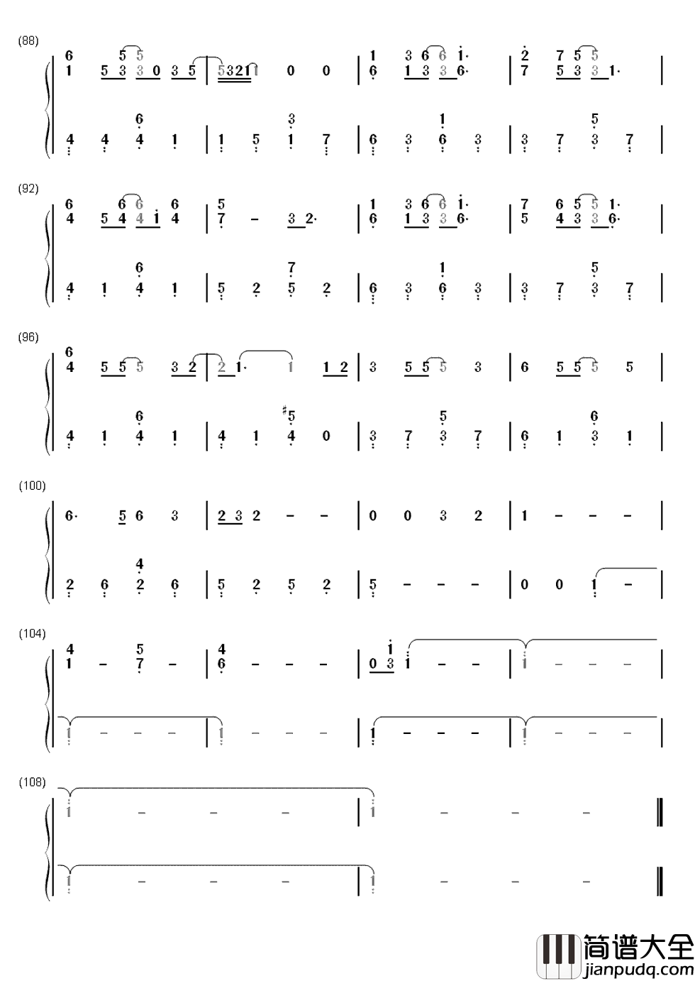 心跳简谱__王力宏你的温柔如此靠近带走我的心跳