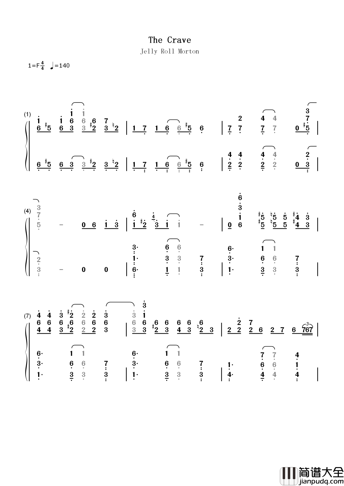 The_Crave简谱____邀你欣赏经典片段终极斗琴哟~