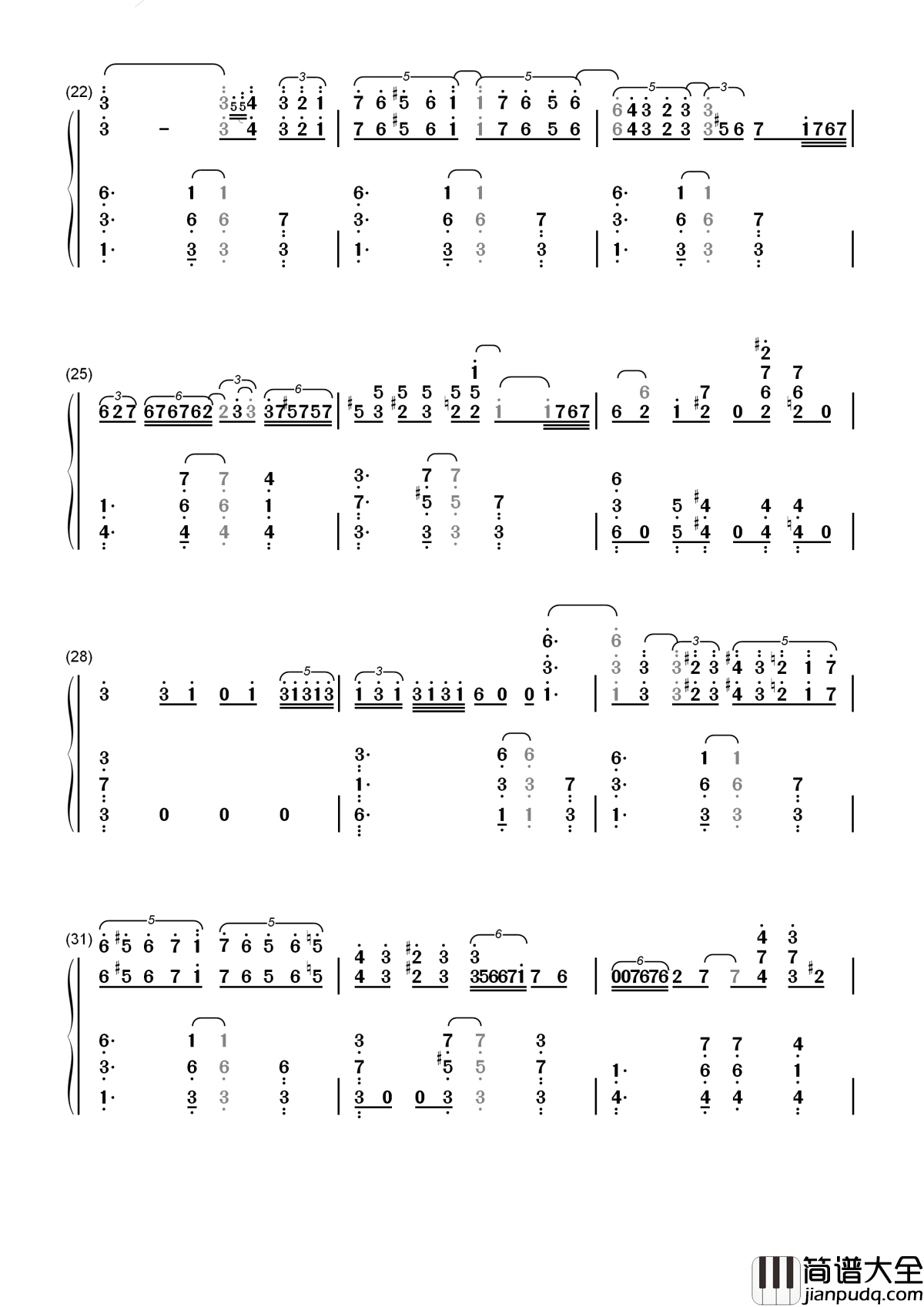 The_Crave简谱____邀你欣赏经典片段终极斗琴哟~