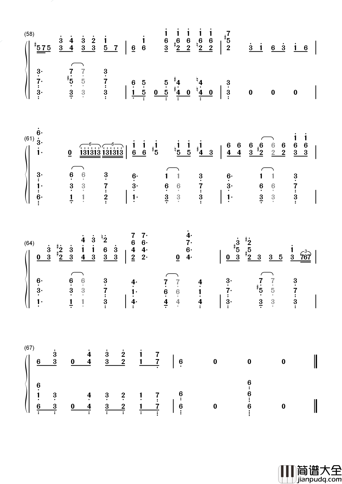 The_Crave简谱____邀你欣赏经典片段终极斗琴哟~