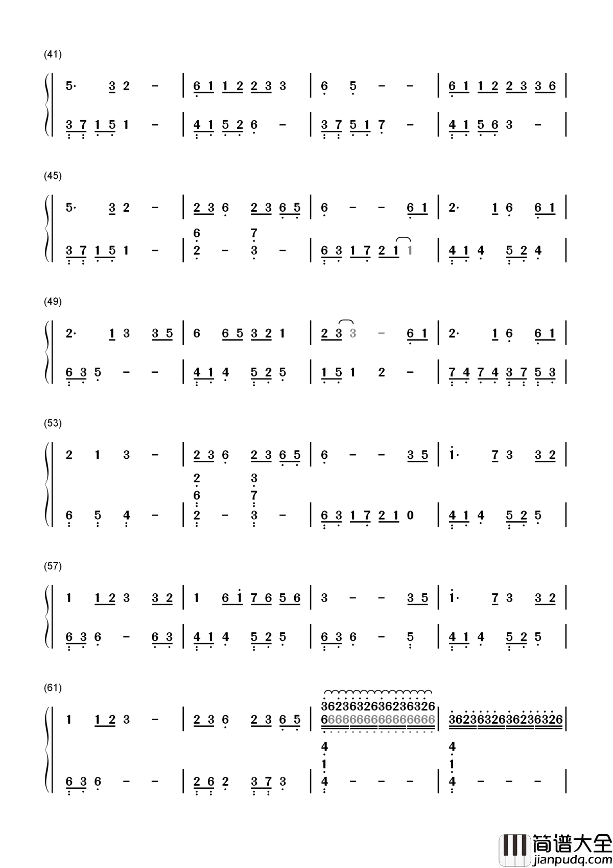 大鱼简谱_周深_动画电影大鱼海棠印象曲