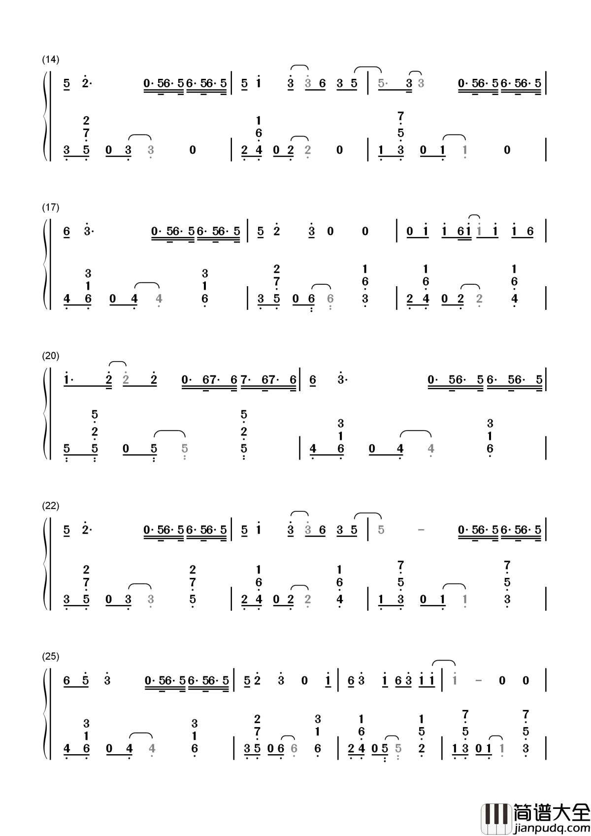 空空如也简谱_胡66_抖音爆红歌曲_，掂到飞起