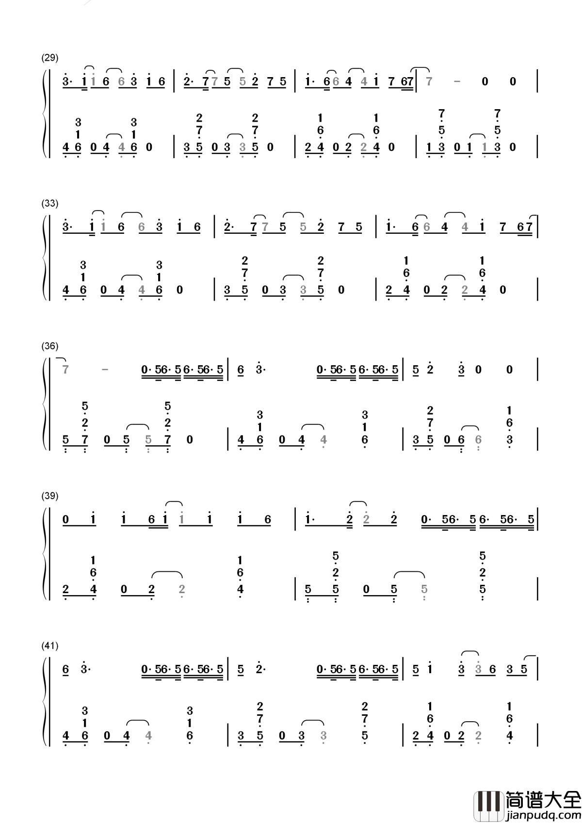 空空如也简谱_胡66_抖音爆红歌曲_，掂到飞起