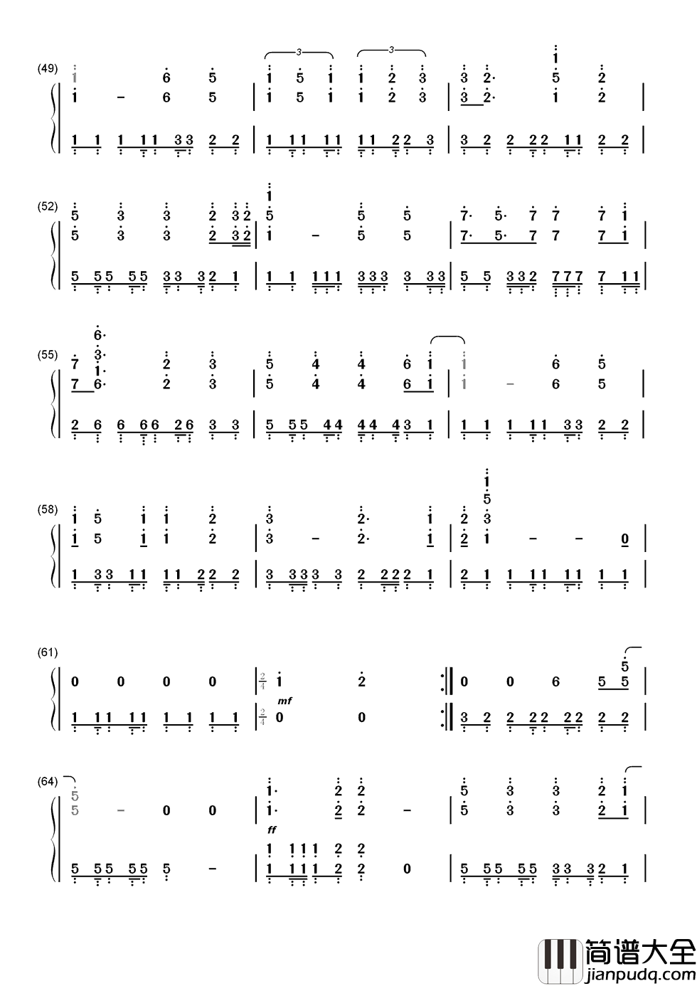 相亲相爱简谱_2010年春晚天下相亲与相爱,动身千里外心自成一脉