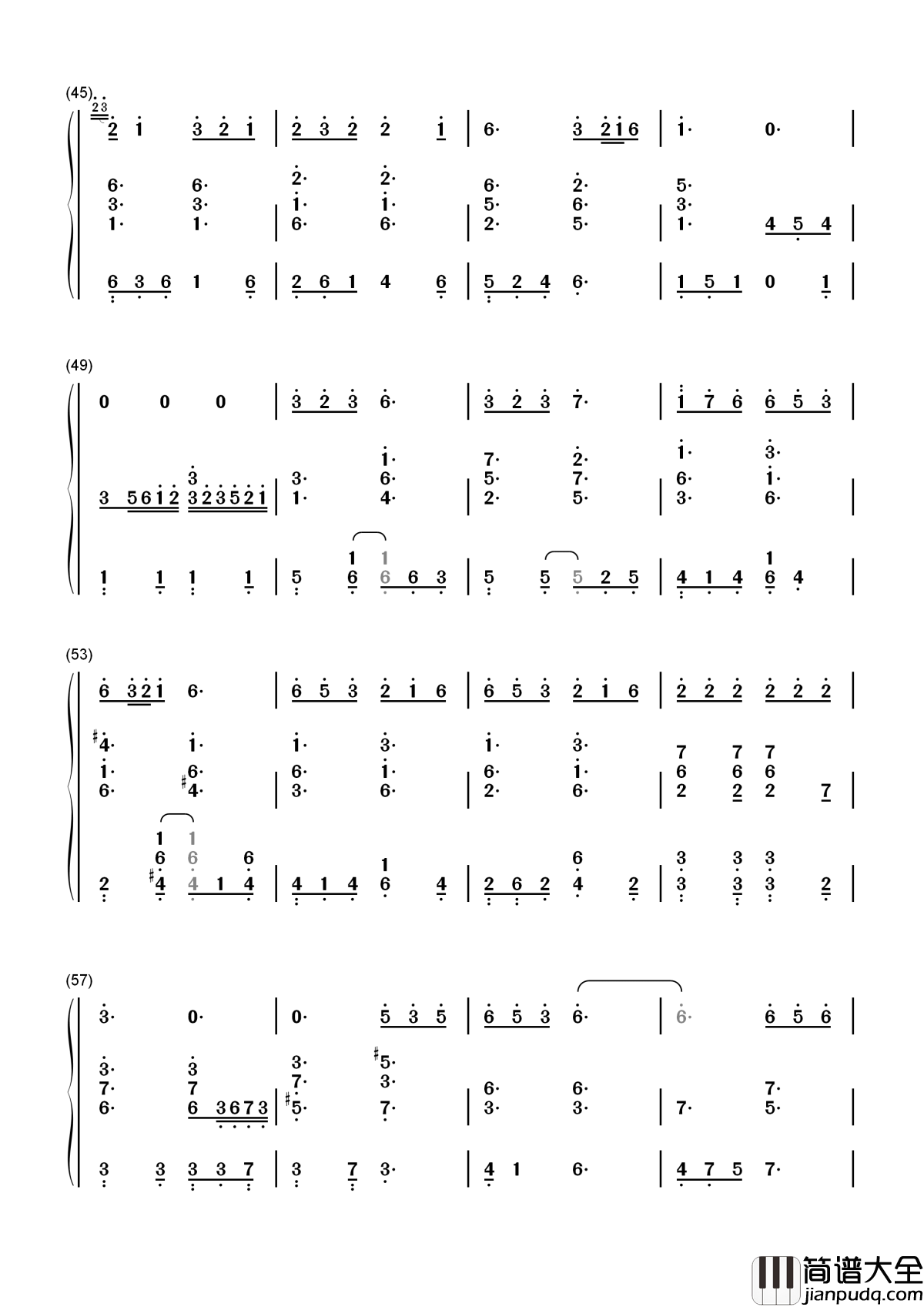 燕归巢钢琴谱_张杰/张靓颖_云水边静沐暖阳你在心上