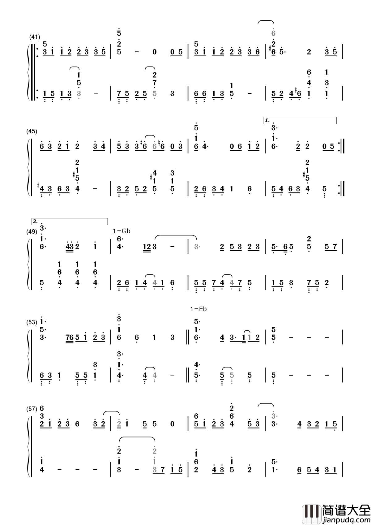 浮生未歇简谱_双笙_浮生未歇此情如初爱到荼蘼烟消云散