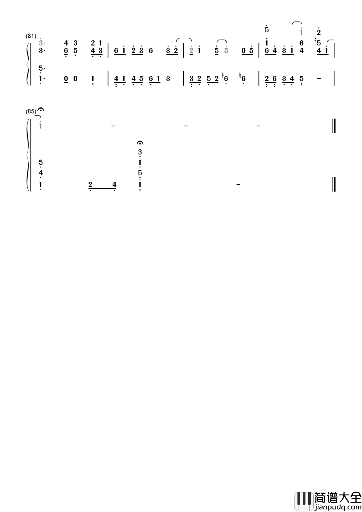 浮生未歇简谱_双笙_浮生未歇此情如初爱到荼蘼烟消云散
