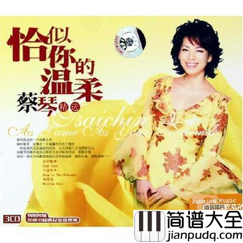 恰似你的温柔简谱_蔡琴_但愿那海风再吹，你的温柔还在