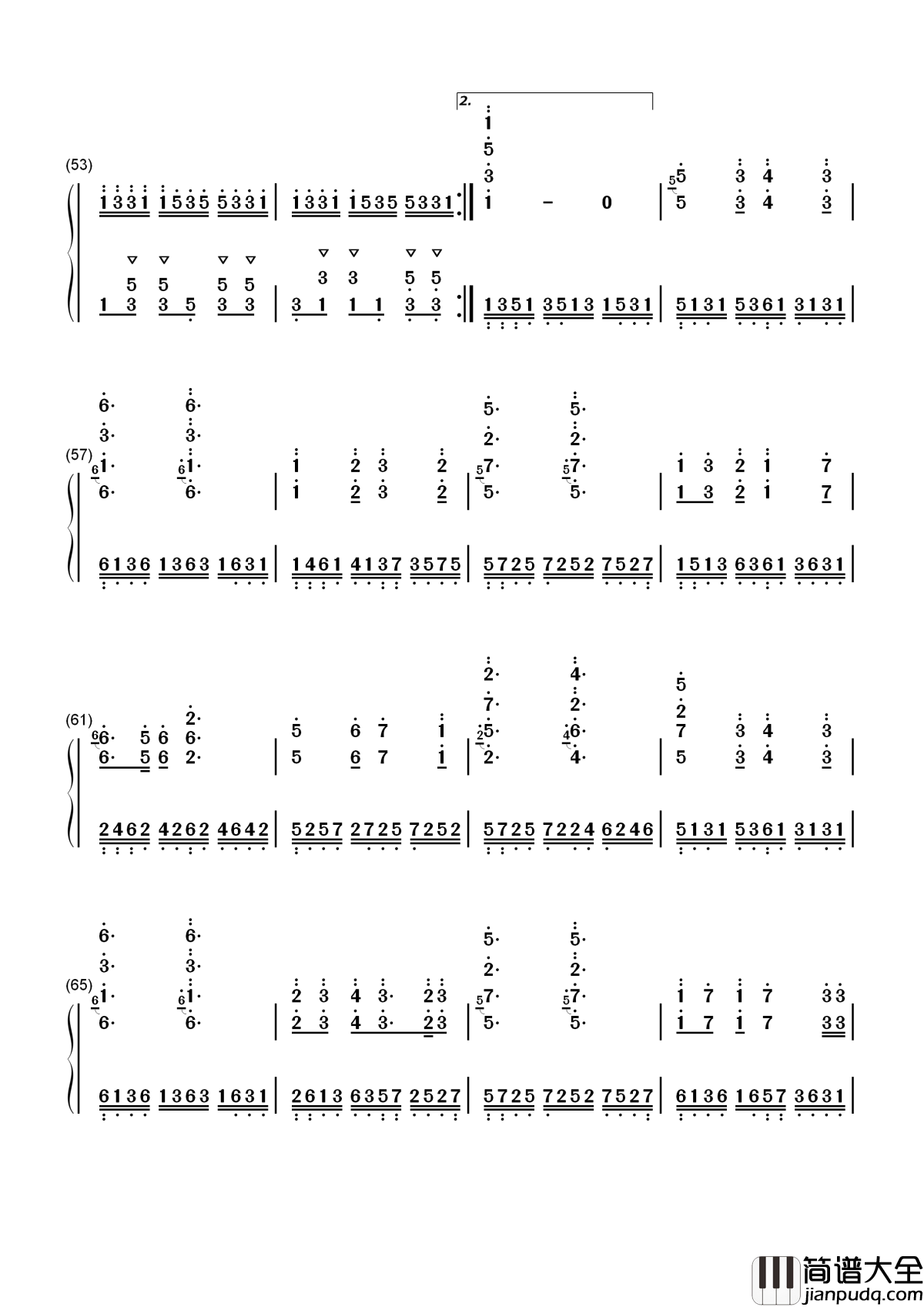 阳光路上简谱___阎维文___祝福新的征程