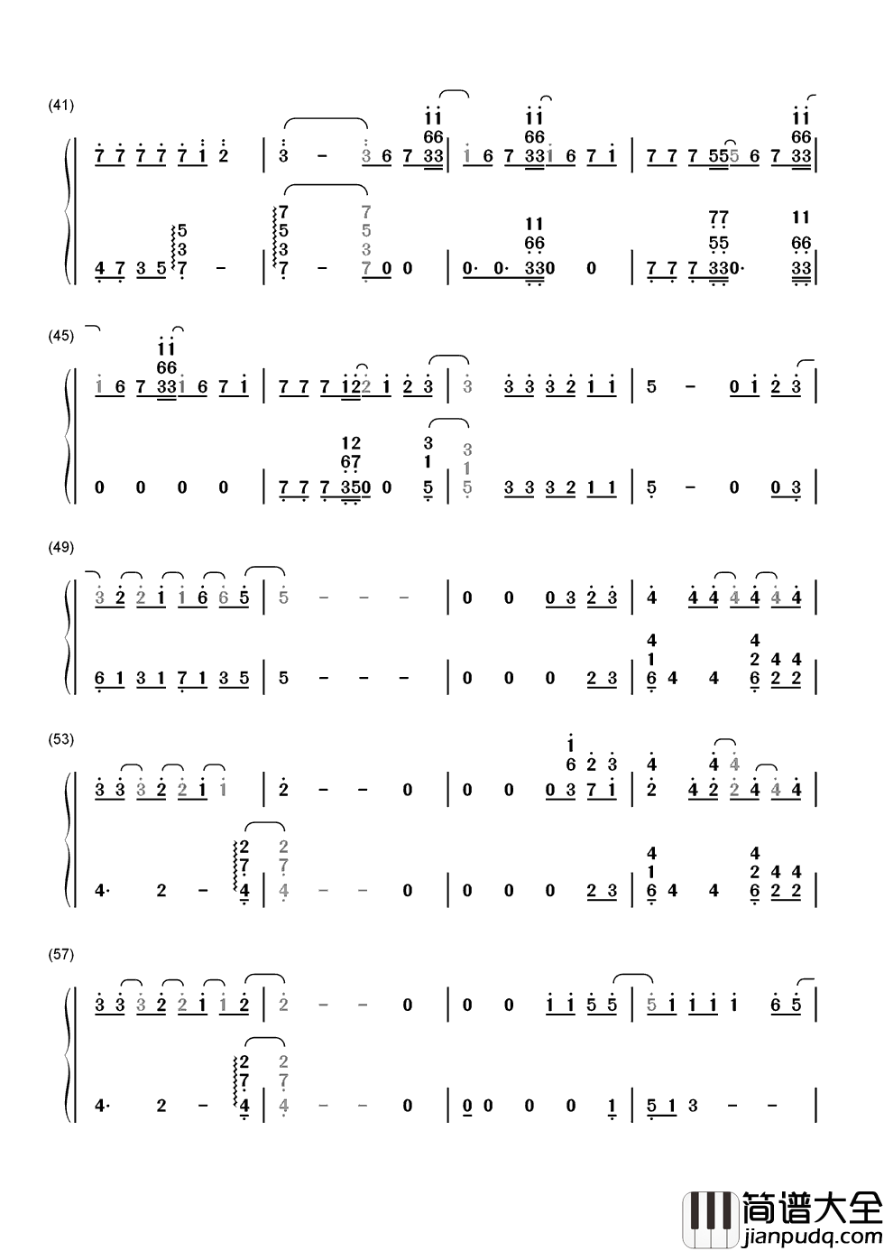 我不会喜欢你_简谱_陈柏霖_有你的城市下雨也美丽，从黎明后的太阳，到深夜里的月光。