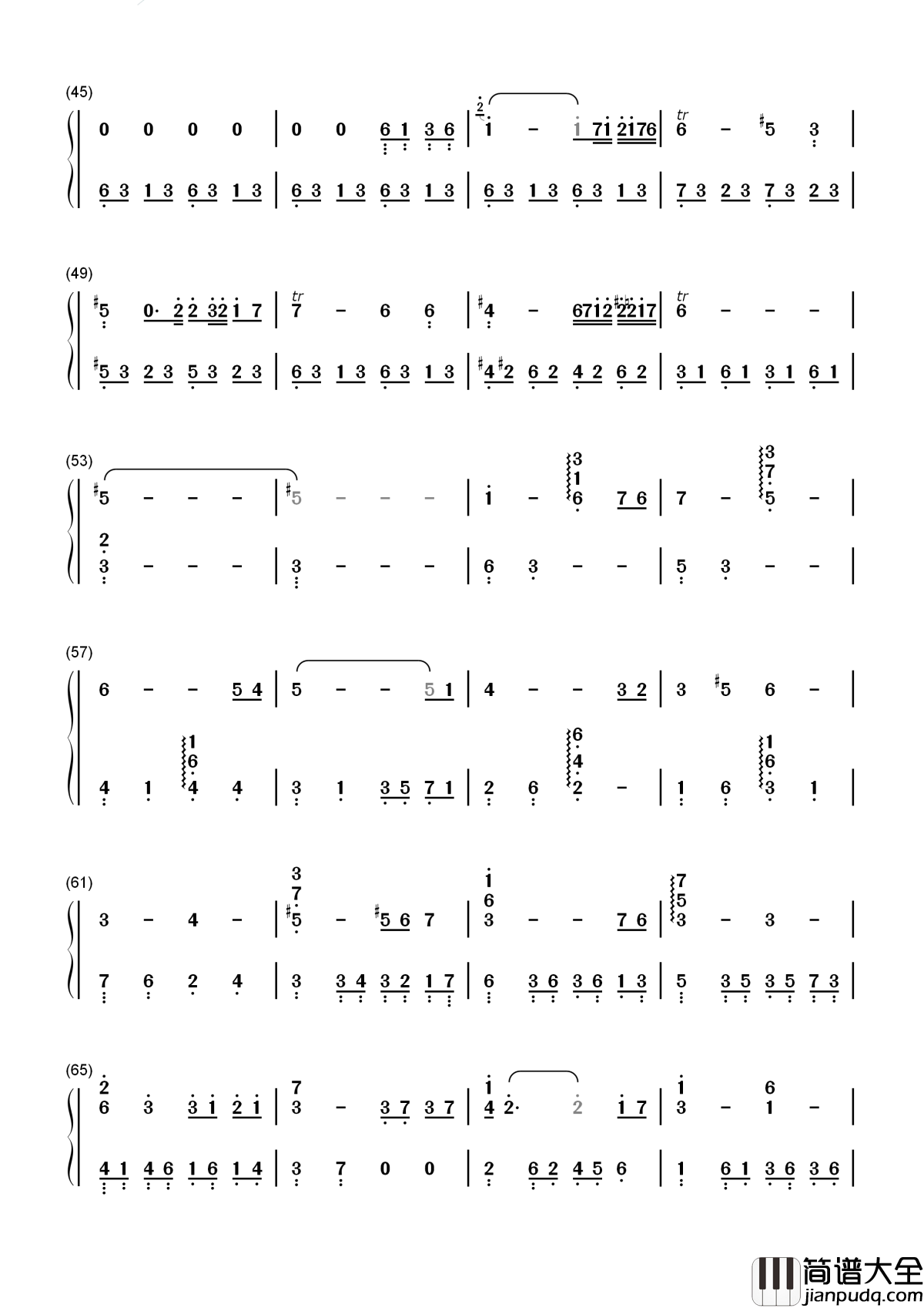 胡桃夹子简谱_张碧晨_过去的事，遗失的爱，忘还是不忘。