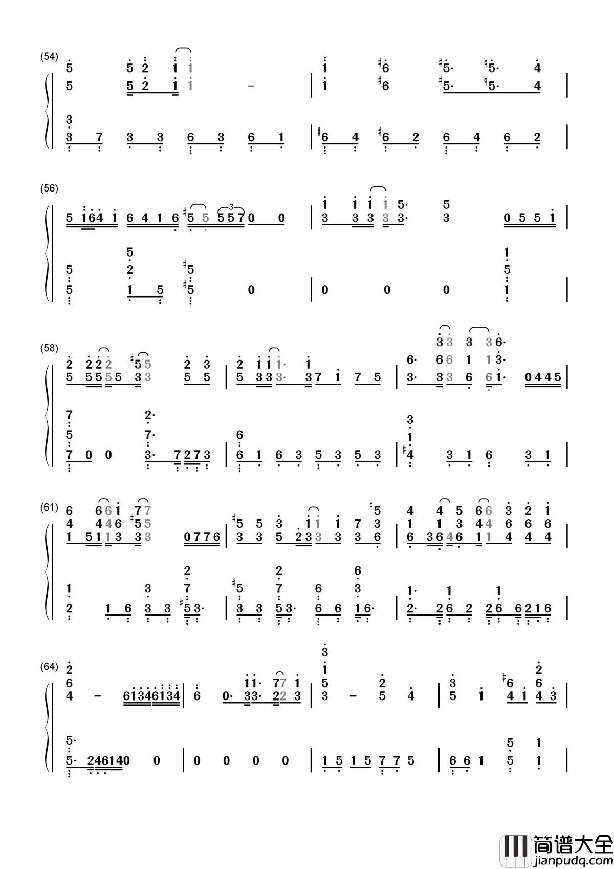 那些年简谱__胡夏____那些年我们逝去的青春