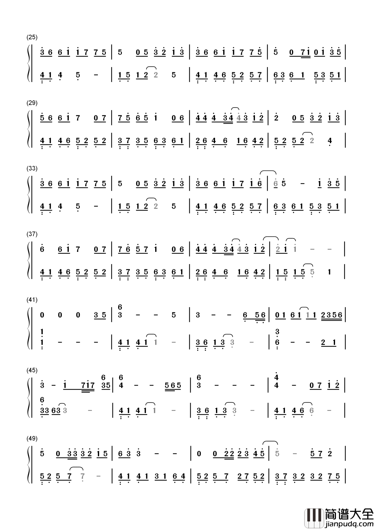 裂缝中的阳光简谱_林俊杰_阳光总在风雨后，阴云上总会有晴空