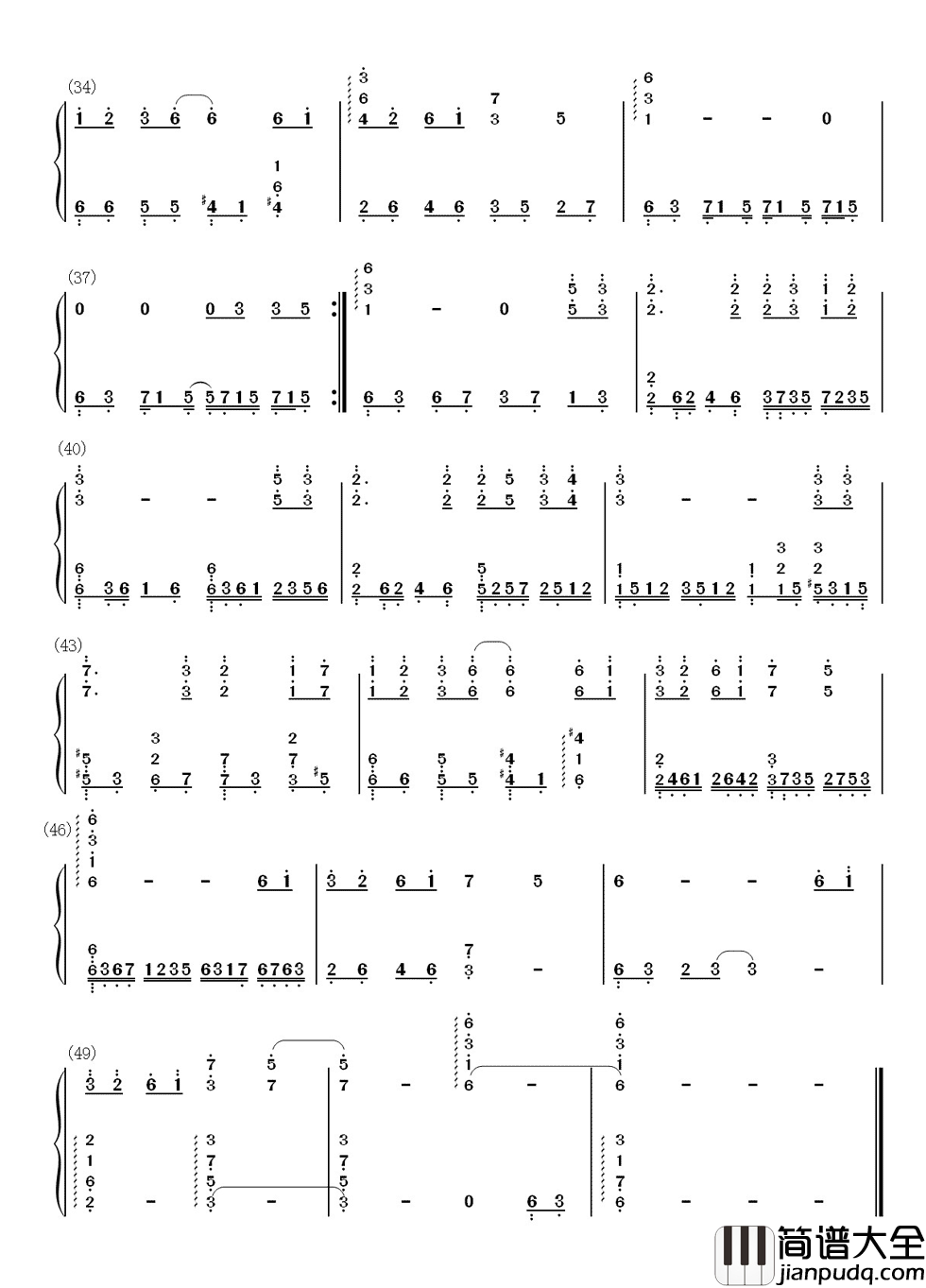 烟花易冷简谱_周杰伦_烟花易冷，人事易分