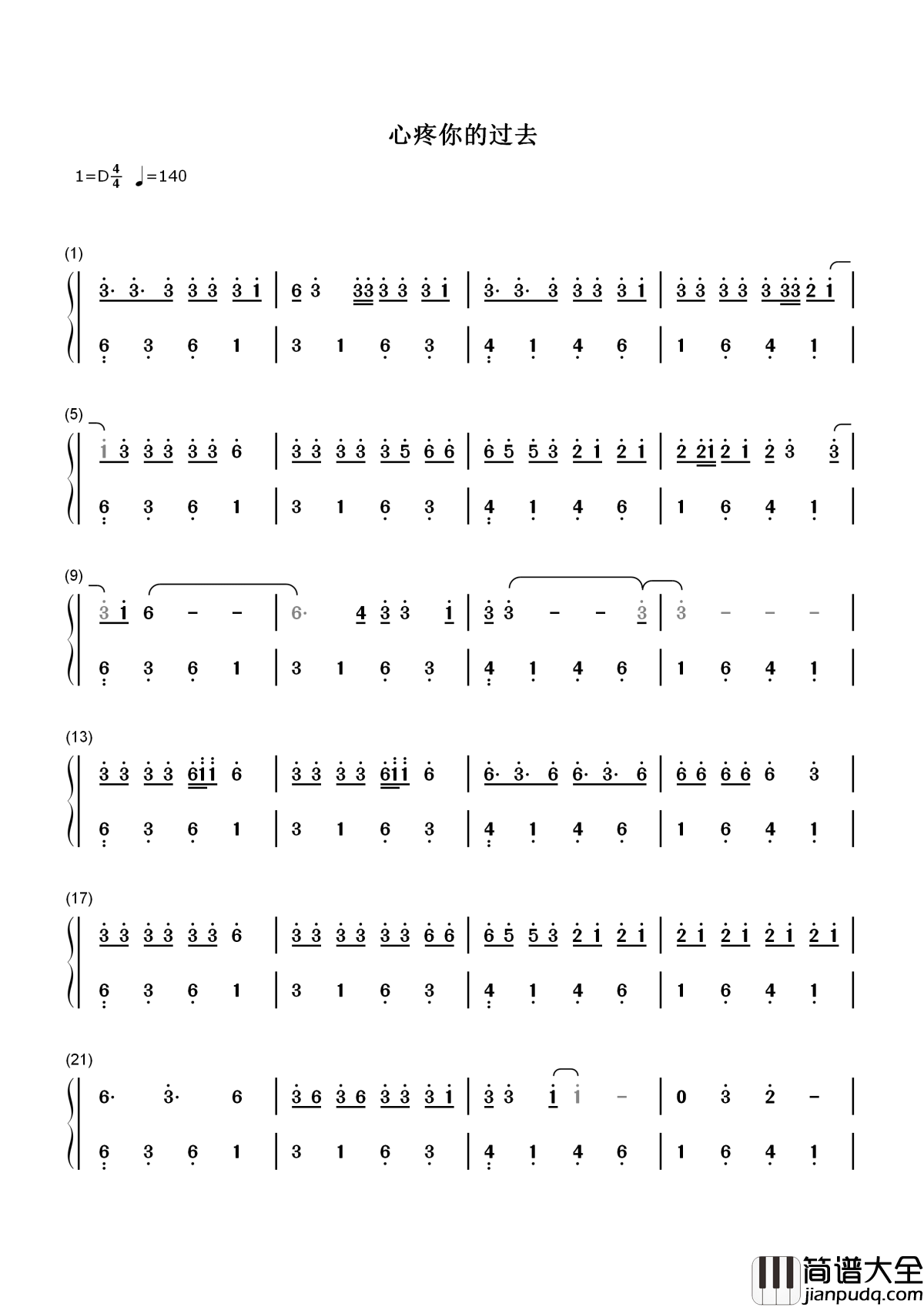 心疼你的过去简谱_许嵩过去过不去都会过去