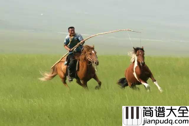 套马杆简谱_乌兰图雅_豪迈奔放，百听不厌