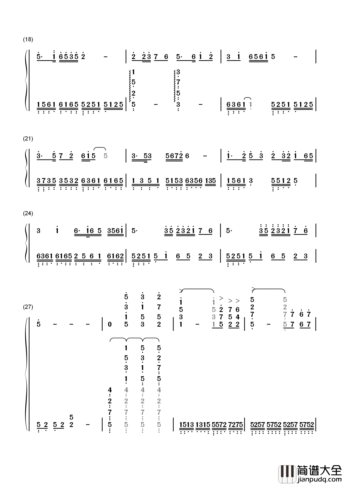 梁祝简谱_巫漪丽_在天愿作比翼鸟，在地愿为连理枝