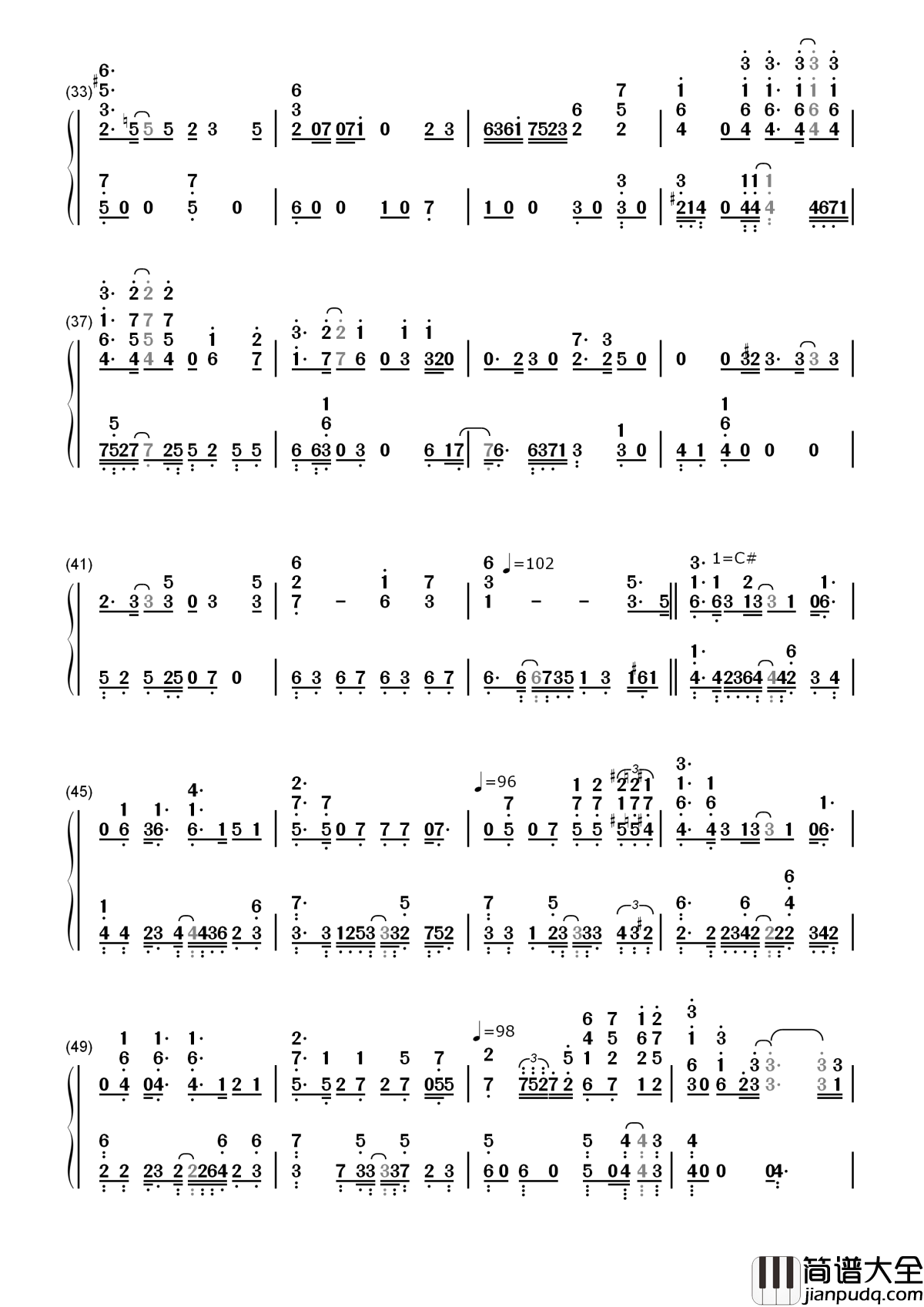 鸟之诗简谱_穿过云端，是谁的天堂，在召唤