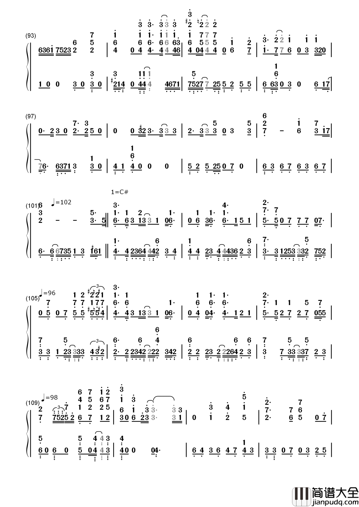 鸟之诗简谱_穿过云端，是谁的天堂，在召唤