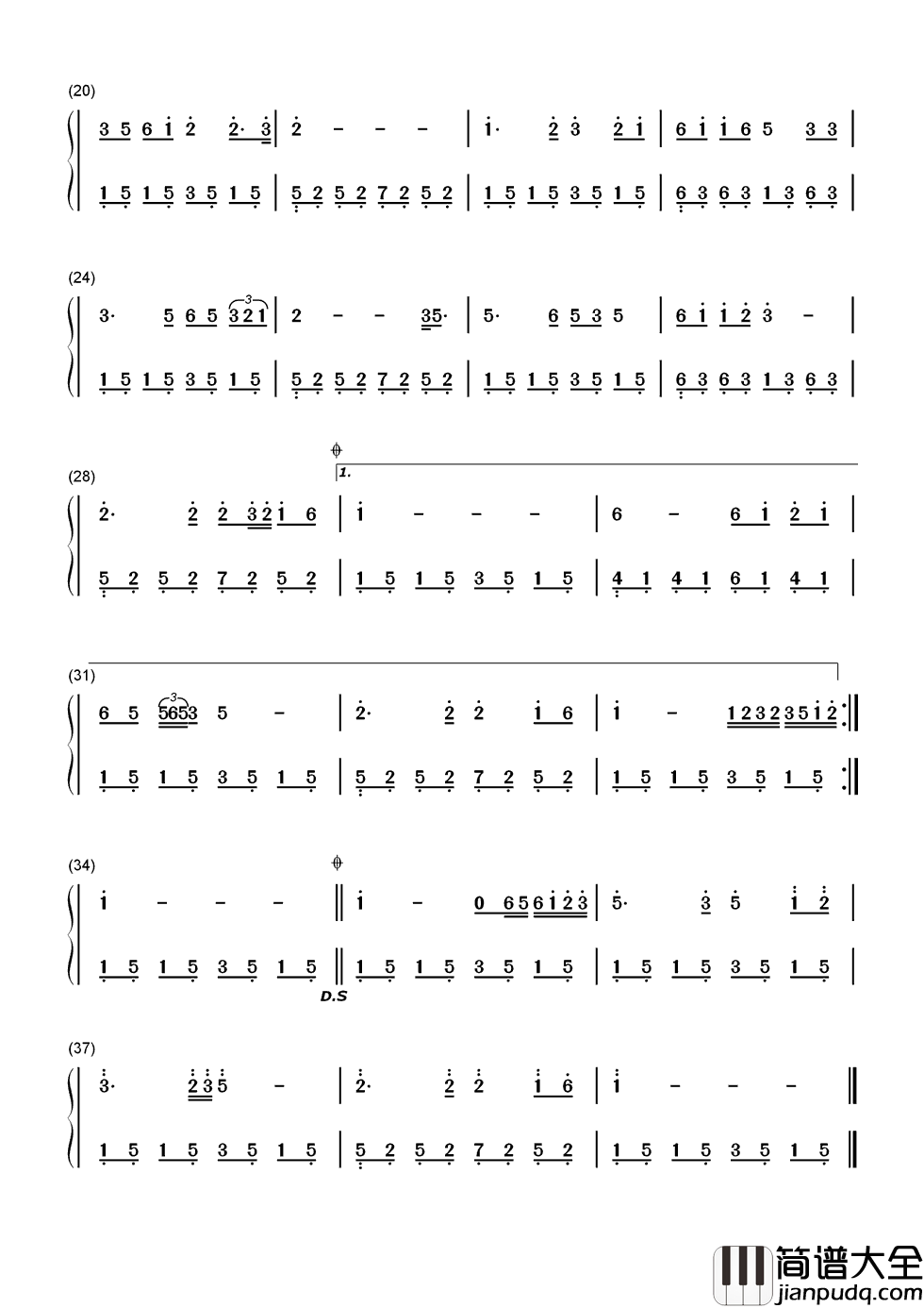 北国之春简谱__蒋大为___原来他才是原唱