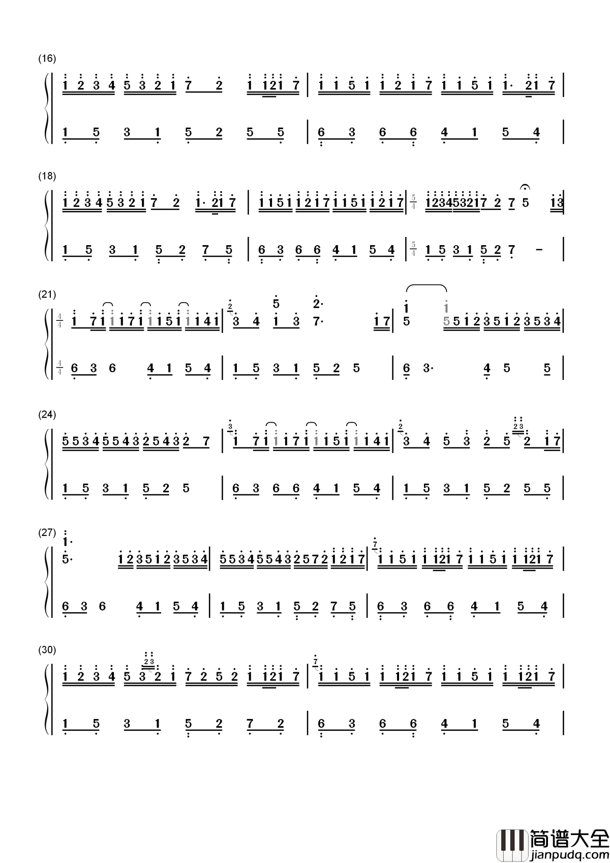 river_flows_in_you简谱_李闰珉炫技双钢琴版,帅到我了